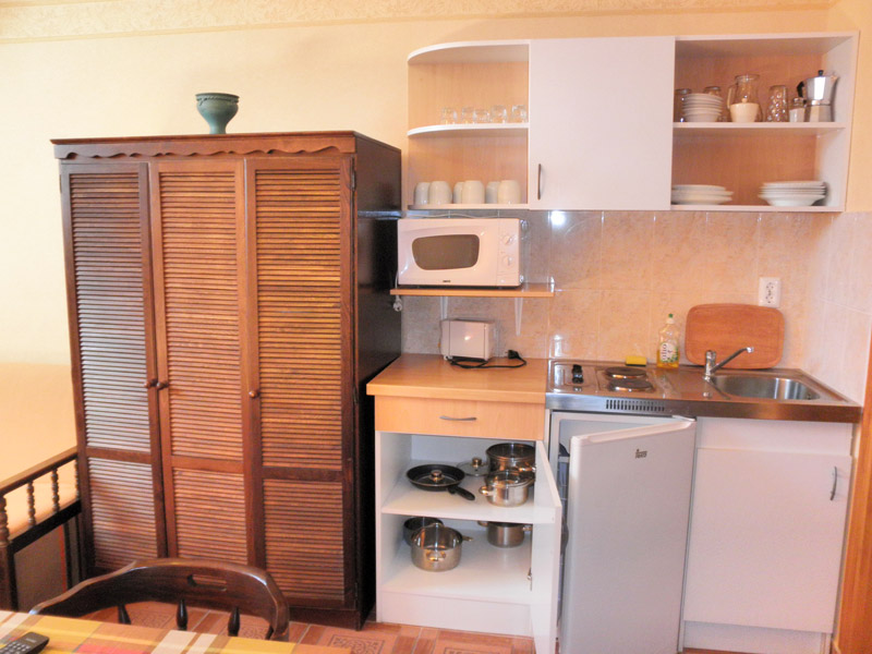 Gyula Apartment 15 ist eine Mini-Küche in der Nähe des Castle Bath